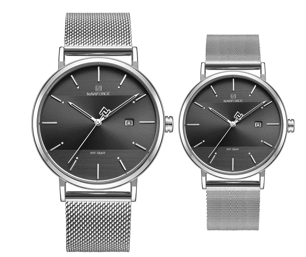 Montre homme en acier inoxydable – MeshElegance Pro