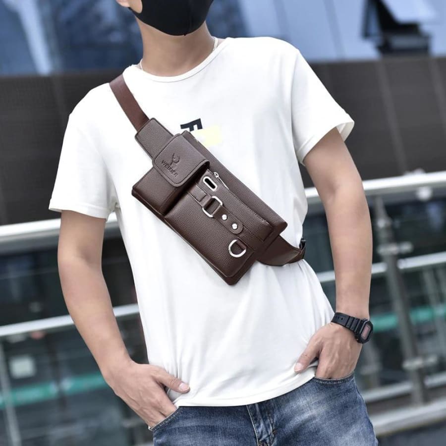 Sac bandoulière en cuir pour homme