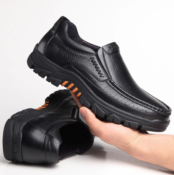 Mocassins en cuir véritable pour hommes