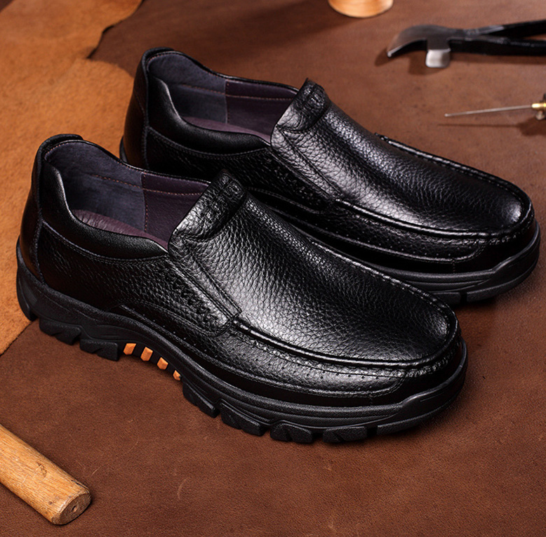 Mocassins en cuir véritable pour hommes