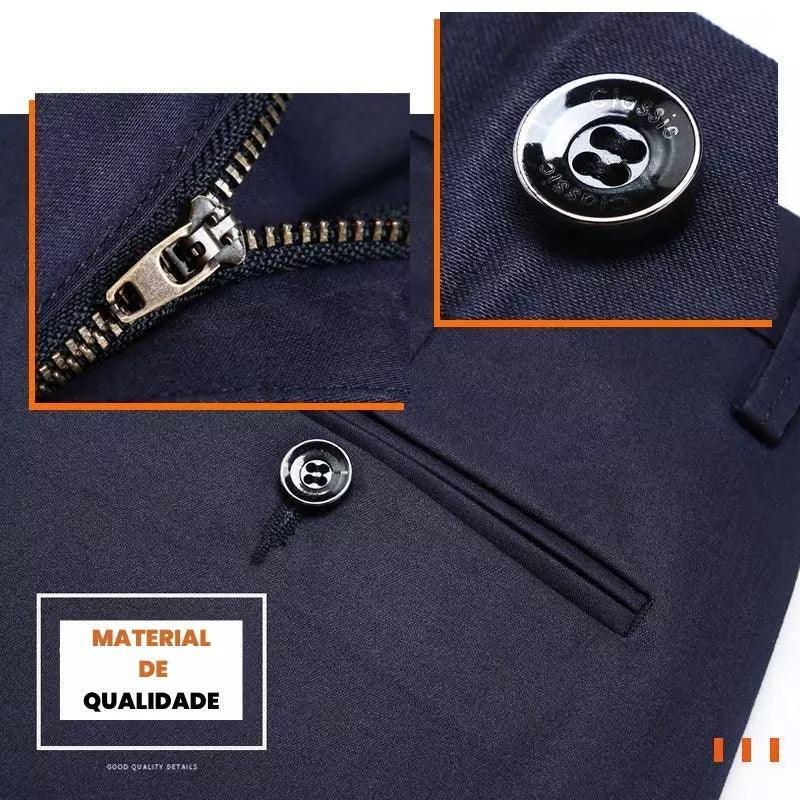 Calça Social Clássica Alfaiataria Gentleman - Compre 1 e Leve 2 + Cinto Social Couro