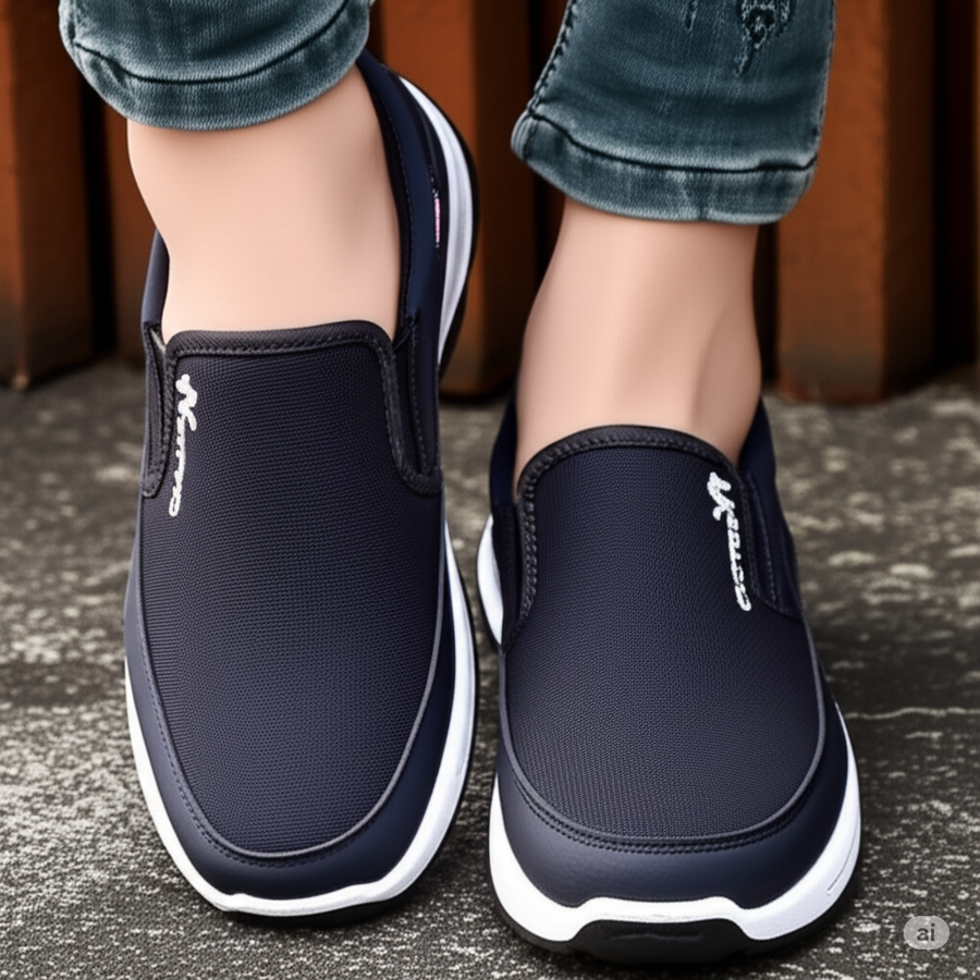 Par de Comfort Titanium azul de frente