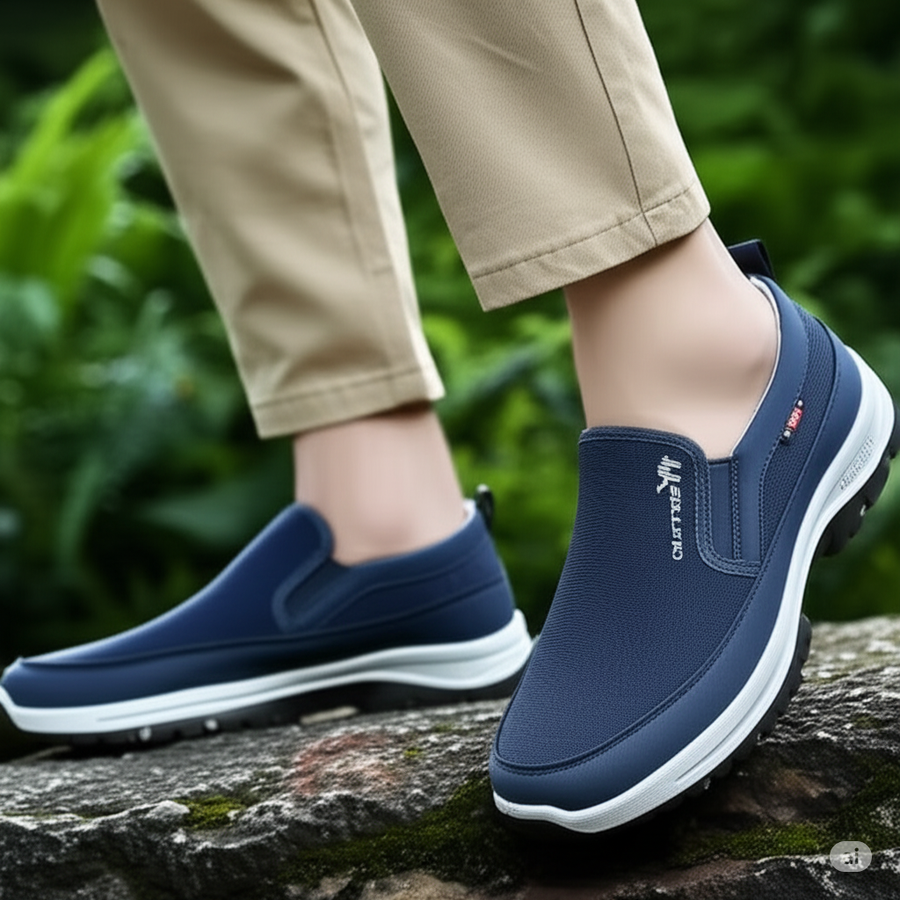 Caminando con los Comfort Titanium azules