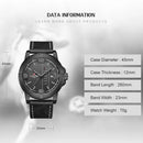 Relógio Esportivo Masculino com Pulseira de Couro - LeatherSport Elite