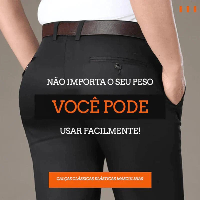 Calça Social Clássica Alfaiataria Gentleman - Compre 1 e Leve 2 + Cinto Social Couro