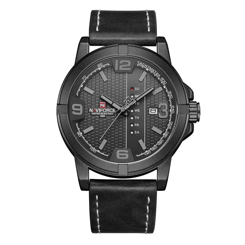 Relógio Esportivo Masculino com Pulseira de Couro - LeatherSport Elite