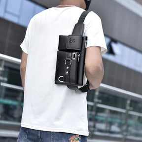 Sac bandoulière en cuir pour homme