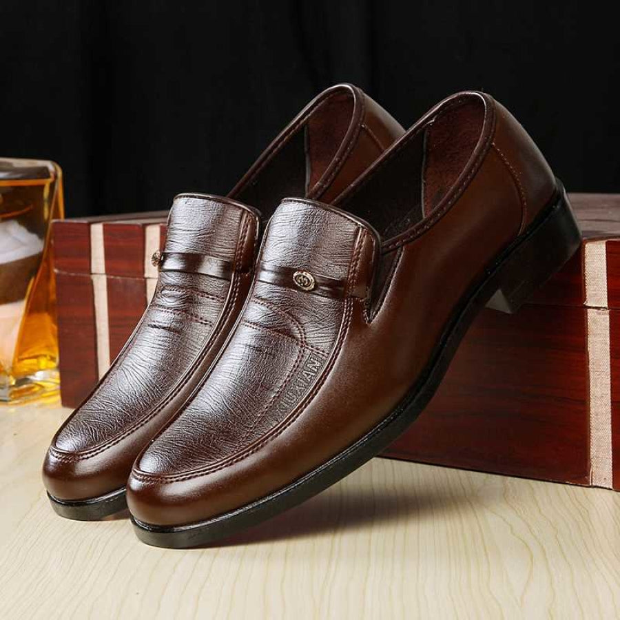 Chaussures habillées en cuir pour hommes Chaussures latérales 