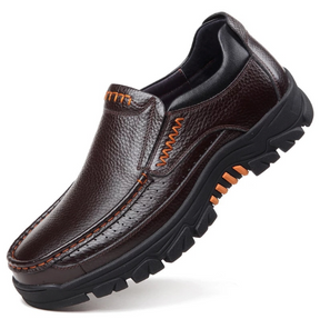 Mocassins en cuir véritable pour hommes 