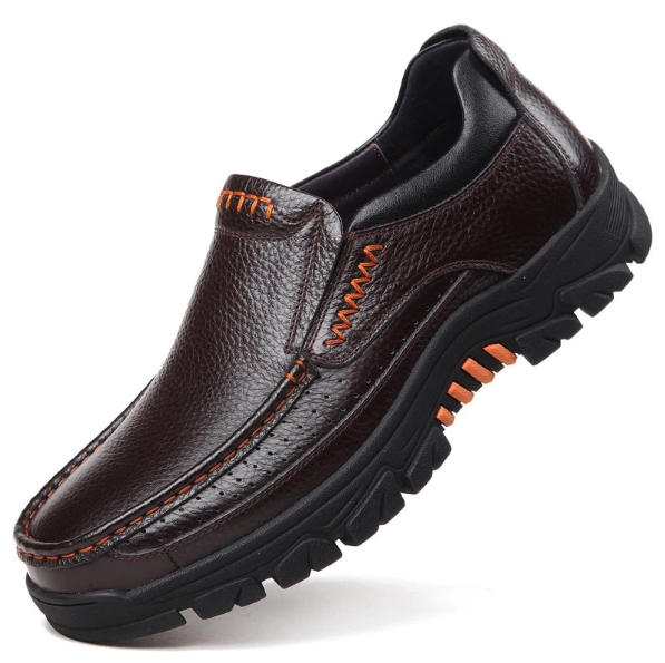 Mocassins en cuir véritable pour hommes 