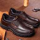Mocassins en cuir véritable pour hommes 
